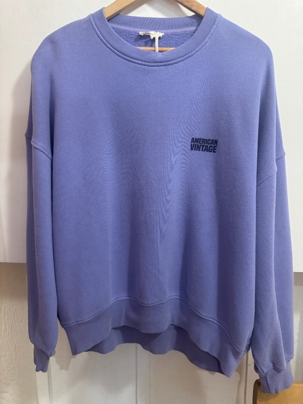 AMERICAN VINTAGE WOMEN'S SWEATSHIRT PLIZZY | VINTAGE Purple SIZE LARGE